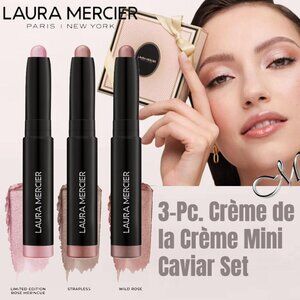 Laura Mercier Crème de la Crème Mini Caviar Stick Eye Shadow Trio* Ltd. Ed. NIB